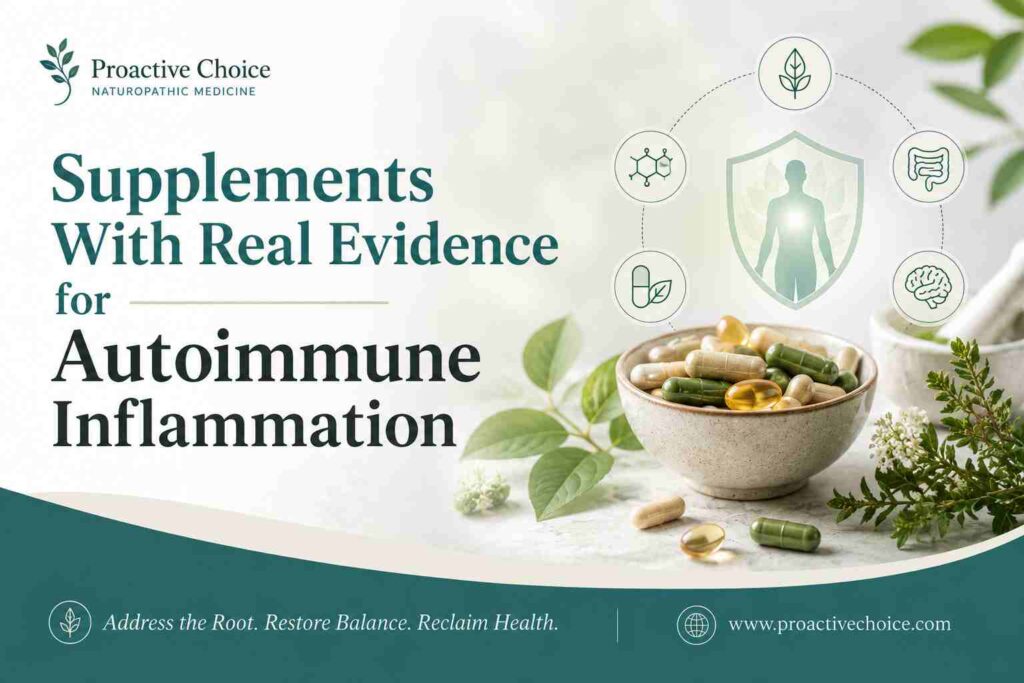 Supplements with real clinical evidence for autoimmune inflammation, omega-3, curcumin, and vitamin D