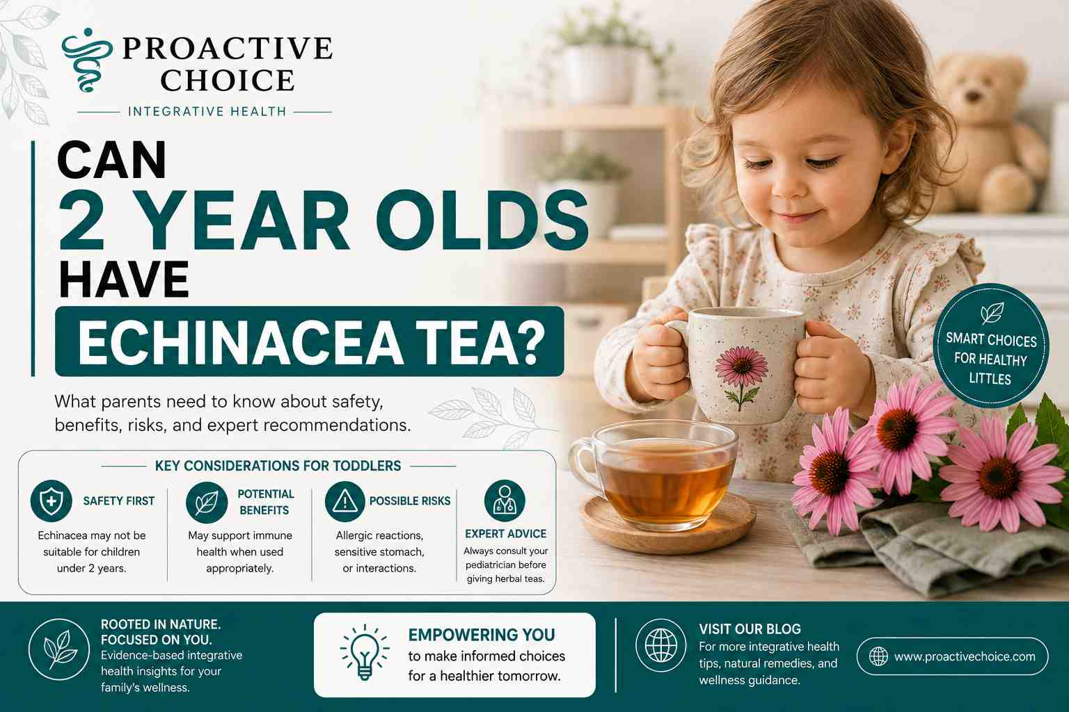 Toddler with a cup, illustrating the question of whether 2-year-olds can safely have echinacea tea