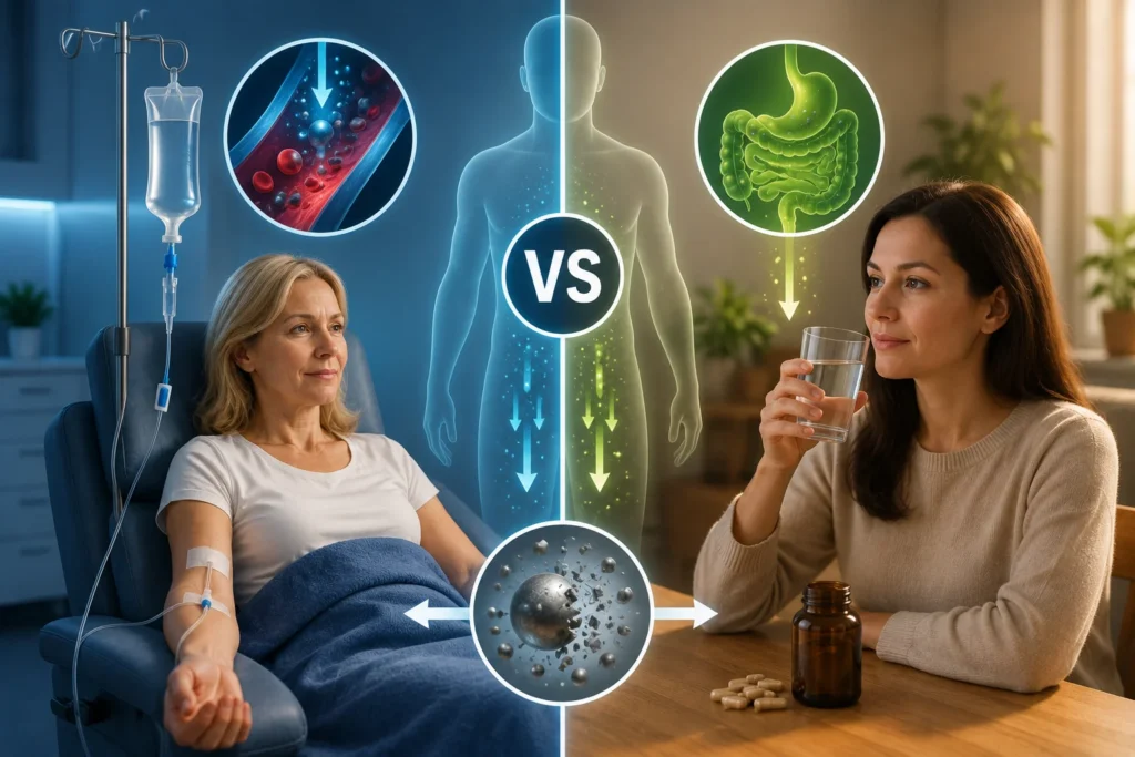 IV Chelation Therapy vs Oral Chelation